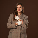 Lola (cognac) – Hand-sewn Italian lambskin leather driving gloves with crochet back - Bellanzari - Luxury Leather Gloves - Handmade in Italy - 10