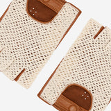 Lola (cognac) – Hand-sewn Italian lambskin leather driving gloves with crochet back - Bellanzari - Luxury Leather Gloves - Handmade in Italy - 3