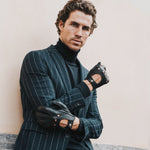 Luigi (black) – Italian driving gloves in American deerskin leather - Bellanzari - Luxury Driving Gloves - Handmade in Italy - 5