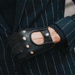 Luigi (black) – Italian driving gloves in American deerskin leather - Bellanzari - Luxury Driving Gloves - Handmade in Italy - 6