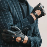 Luigi (black) – Italian driving gloves in American deerskin leather - Bellanzari - Luxury Driving Gloves - Handmade in Italy - 7