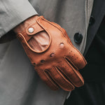Luigi (brown) – Italian driving gloves in American deerskin leather - Bellanzari - Luxury Driving Gloves - Handmade in Italy - 3