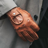 Luigi (brown) – Italian driving gloves in American deerskin leather - Bellanzari - Luxury Driving Gloves - Handmade in Italy - 3