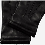 Oliviero (black) - Italian lambskin leather gloves with cashmere lining & touchscreen feature -Bellanzari - Luxury Leather Gloves - Handmade in Italy - 3