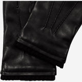 Oliviero (black) - Italian lambskin leather gloves with cashmere lining & touchscreen feature -Bellanzari - Luxury Leather Gloves - Handmade in Italy - 3