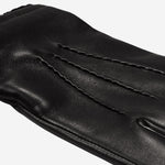 Oliviero (black) - Italian lambskin leather gloves with cashmere lining & touchscreen feature -Bellanzari - Luxury Leather Gloves - Handmade in Italy - 4