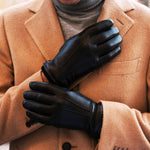Oliviero (black) - Italian lambskin leather gloves with cashmere lining & touchscreen feature -Bellanzari - Luxury Leather Gloves - Handmade in Italy - 8