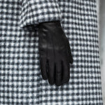 Raffaella (black) – Italian lambskin leather gloves with brown rabbit fur lining - Bellanzari - Luxury Leather Gloves - Handmade in Italy - 11