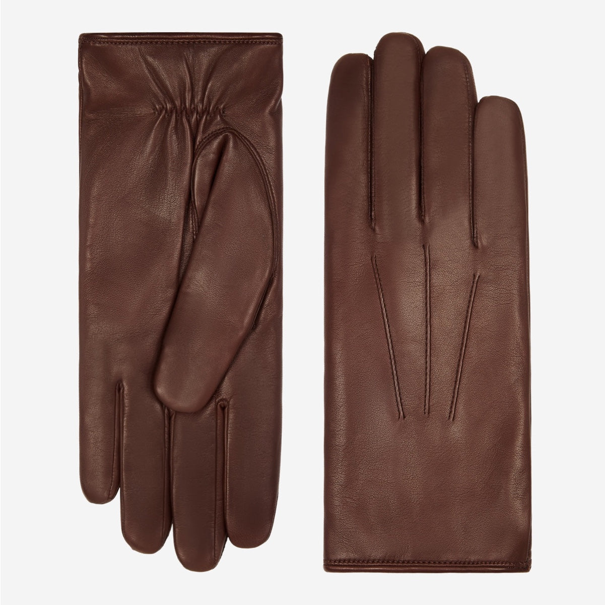 Raffaella (brown) - Italian lambskin leather gloves with brown rabbit fur lining - Bellanzari - Luxury Leather Gloves - Handmade in Italy - 2