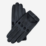 Roberta (black) - classic Italian lambskin leather driving gloves Bellanzari - Luxury Leather Gloves - Handmade in Italy- 1