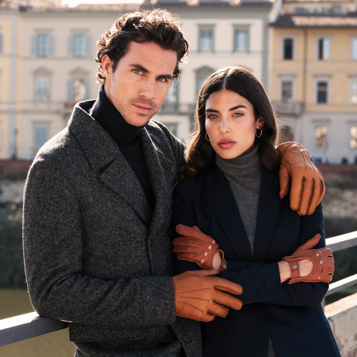 Rosalia (brown) - Italian driving gloves made of American deerskin leather - Bellanzari- Luxury Driving Gloves - Handmade in Italy - 6