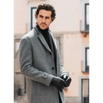 Sergio (black) - Italian lambskin leather gloves with brown rabbit fur lining - Bellanzari- Luxury Leather Gloves - Handmade in Italy - 8
