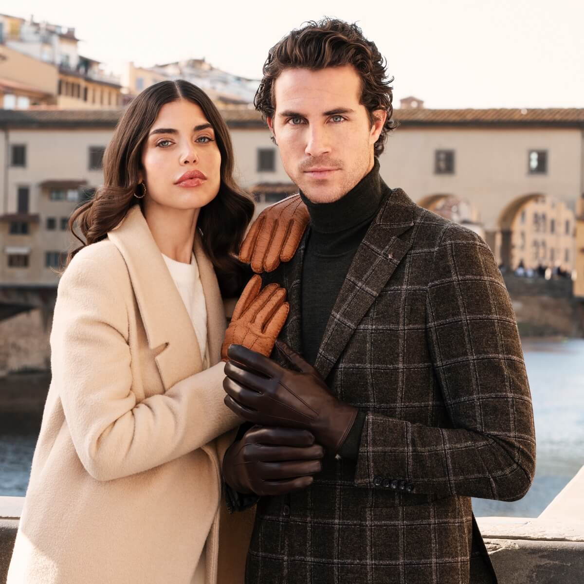 Sergio (brown) - Italian lambskin leather gloves with brown rabbit fur lining - Bellanzari - Luxury Leather Gloves - Handmade in Italy - 10