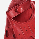 Stefania (red) - Italian fingerless lambskin leather driving gloves - Bellanzari - Luxury Driving Gloves - Handmade in Italy - 3