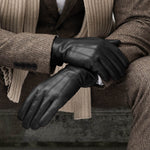 Stefano (black) - classic Italian lambskin leather gloves with cashmere lining - Bellanzari - Luxury Leather Gloves - Handmade in Italy - 5