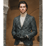 Stefano (black) - classic Italian lambskin leather gloves with cashmere lining - Bellanzari - Luxury Leather Gloves - Handmade in Italy - 6