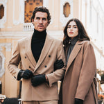 Stefano (black) - classic Italian lambskin leather gloves with cashmere lining - Bellanzari - Luxury Leather Gloves - Handmade in Italy - 