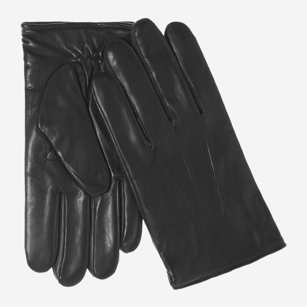 Stefano (black) - classic Italian lambskin leather gloves with cashmere lining - Bellanzari - Luxury Leather Gloves - Handmade in Italy - 1