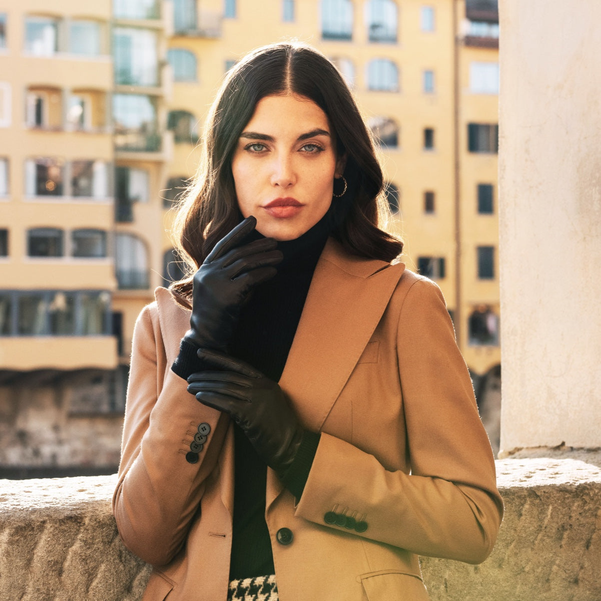 Valentina (black) - Italian lambskin leather gloves with cashmere lining - Bellanzari - Luxury Leather Gloves - Handmade in Italy - 10