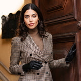 Valentina (black) - Italian lambskin leather gloves with cashmere lining - Bellanzari - Luxury Leather Gloves - Handmade in Italy - 6