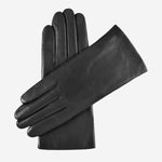 Valentina (black) - Italian lambskin leather gloves with cashmere lining - Bellanzari - Luxury Leather Gloves - Handmade in Italy - 1