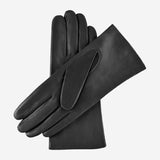 Valentina (black) - Italian lambskin leather gloves with cashmere lining - Bellanzari - Luxury Leather Gloves - Handmade in Italy - 2