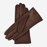 Valentina (brown) - Italian lambskin leather gloves with cashmere lining & touchscreen feature - Bellanzari - Luxury Leather Gloves - Handmade in Italy - 2