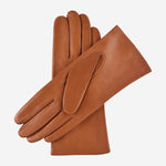 Valentina (cognac) - Italian lambskin leather gloves with cashmere lining & touchscreen feature  - Bellanzari - Luxury Leather Gloves - Handmade in Italy - 2